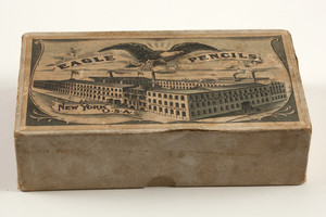 Box for Eagle Pencils, Eagle Pencil Company's Works, office & salesroom, 377 & 379 Broadway, New York, New York, undated