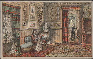 Trade card for J. Kennard & Sons Carpet Co., St. Louis, Missouri, 1884