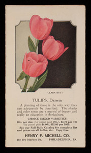 Brochure for Henry F. Michell Co., flowers, 518-516 Market St., Philadelphia, Pennsylvania
