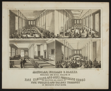 Macullar, Williams & Parker, fine clothing and mens furnishing goods, 194 Washington Street, Boston, Mass., undated