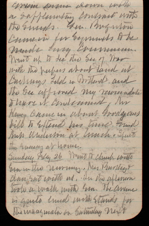 Thomas Lincoln Casey Notebook, February 1893-May 1893, 08, Green came down with