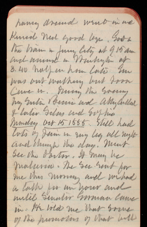 Thomas Lincoln Casey Notebook, September 1888-November 1888, 47, penny [illegible] went in and