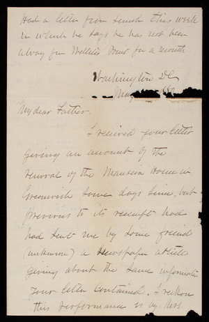 Thomas Lincoln Casey to General Silas Casey, May [?], 1880