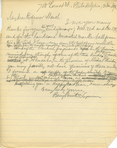 Letter from Benjamin Smith Lyman to Professor Marsh