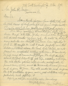 Letter from Benjamin Smith Lyman to John R. Neison