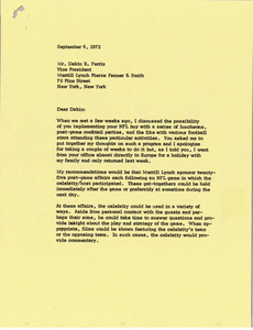 Letter from Mark H. McCormack to Dakin B. Ferris