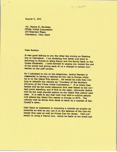 Letter from Mark H. McCormack to Semon E. Knudsen