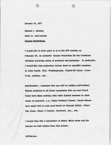 Memorandum from Mark H. McCormack to Edward J. Keating
