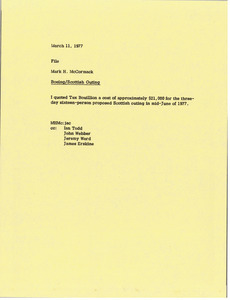 Memorandum from Mark H. McCormack to file