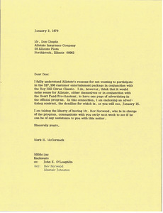 Letter from Mark H. McCormack to Don Chapin