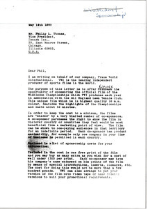 Letter from Mark H. McCormack to Philip L. Thomas