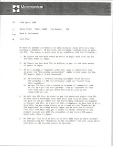 Memorandum from Mark H. McCormack to Barry Frank