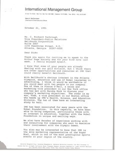 Letter from Mark H. McCormack to C. Richard Yarbrough