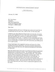 Letter from Mark H. McCormack to Paul Fulton