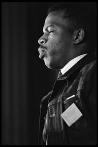 John Lewis speaking at the Youth, Non-Violence, and Social Change conference, Howard University
