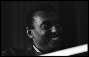 Stokely Carmichael at the podium at the Youth, Non-Violence, and Social Change conference, Howard University