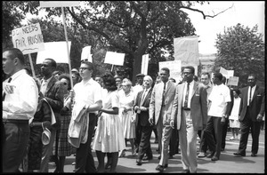 Protesters at a civil rights and fair housing demonstration: 'D.C. needs fair housing'