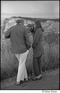 Ram Dass and his folks: Ram Dass and Ronni Simon in conversation at Menemsha