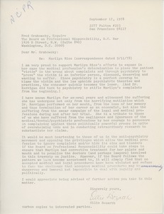 Letter from Ollie Mae Bozarth to Fred Grabowsky