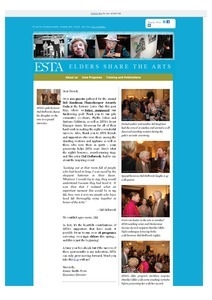 Elders Share the Arts [newsletter]
