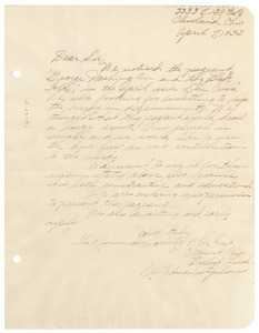 Letter from Edna Stephens to W. E. B. Du Bois