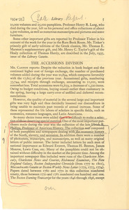 Fragment from the Yale University Library Report