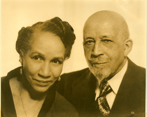 W. E. B. Du Bois and Shirley Graham Du Bois on his 87th birthday