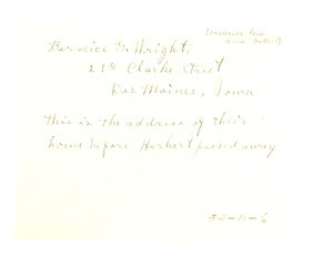 Address of Bernice G. Wright