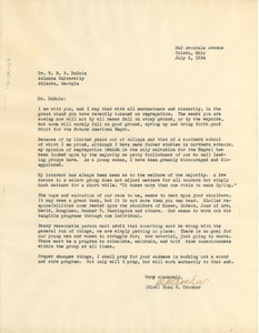 Letter from Rosa B. Crocker to W. E. B. Du Bois