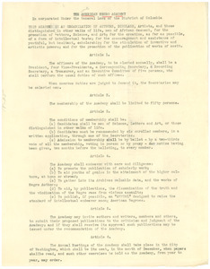 The American Negro Academy organizational constitution