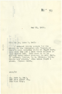 Memo from W. E. B. Du Bois to John E. Nail