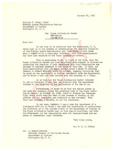 Letter from W. E. B. Du Bois to United States Department of Justice