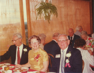 Thomas LeNoir, Emerson Greenaway and Clarence Crooks at reunion dinner