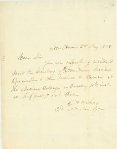 Letter from C. H. Bishop to Erasmus Darwin Hudson