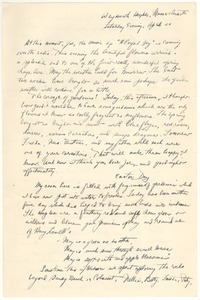 Letter from Judy G. Wood Langland to Joseph Langland