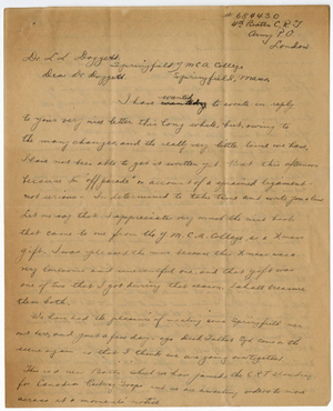 Letter from Daniel Kruidenier and Henri Boeve to Laurence L Doggett