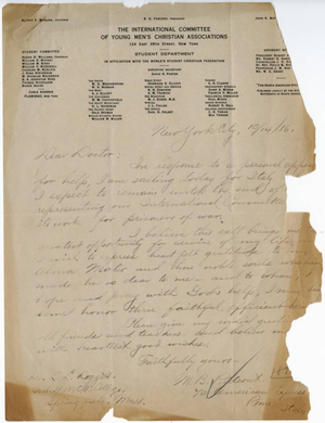 Letter from Melvin B. Rideout to Laurence L. Doggett (October 14,1914)