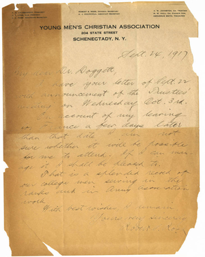 Letter from Robert S. Ross to Laurence L. Doggett (September 24, 1917)