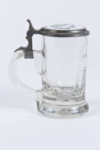 Blown Glass Stein with 4F Symbol on Porcelain Lid