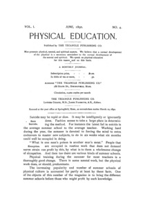 Physical Education, June, 1892