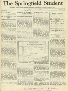 The Springfield Student (vol. 11, no. 15), May 6, 1921