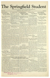 The Springfield Student (vol. 13, no. 14) January 26, 1923