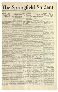 The Springfield Student (vol. 17, no. 22) April 8, 1927