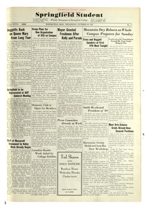 The Springfield Student (vol. 28, no. 11) October 20, 1937