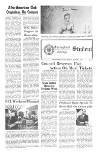 The Springfield Student (vol. 55, no. 18) March 1, 1968