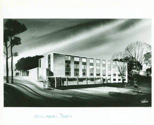 Architect's Drawing of Massasoit Hall c. 1958