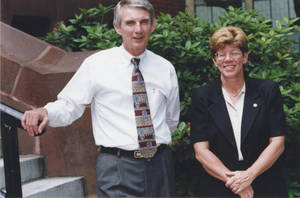 Cathie Schweitzer with Dr. Flynn (June 2000)