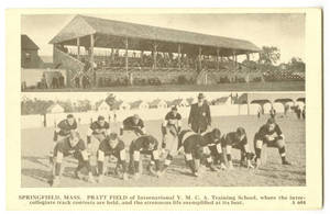 Postcard of Pratt Field, compliments of Hotel Worthy in Springfield, Mass