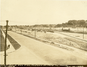 Dorchester Rapid Transit section 4. General view Codman Street Yard and fence