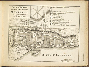 Plan of the town and fortifications of Montréal or Ville Marie in Canada